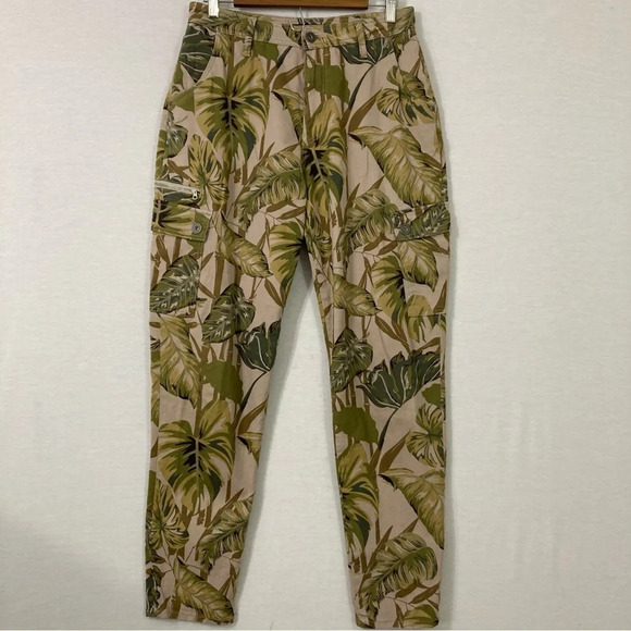 Mavi Women's Tropical Print Denise High Rise Cargo Pants Jeans size 30 - Picture 1 of 13
